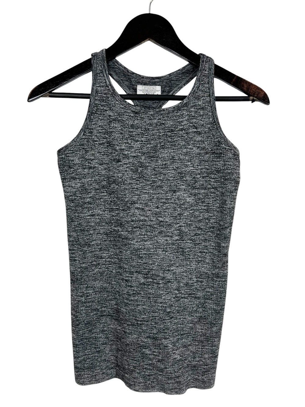 Athleta Heathered Gray Ribbed Racerback Tank Size Small